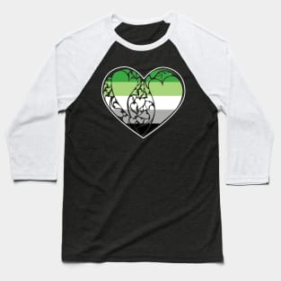 Aromantic LGBT+ Heart Baseball T-Shirt